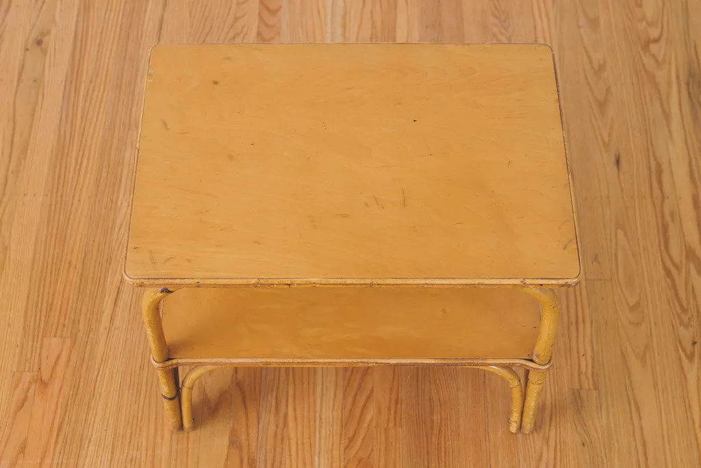 Vintage Bamboo Side Table