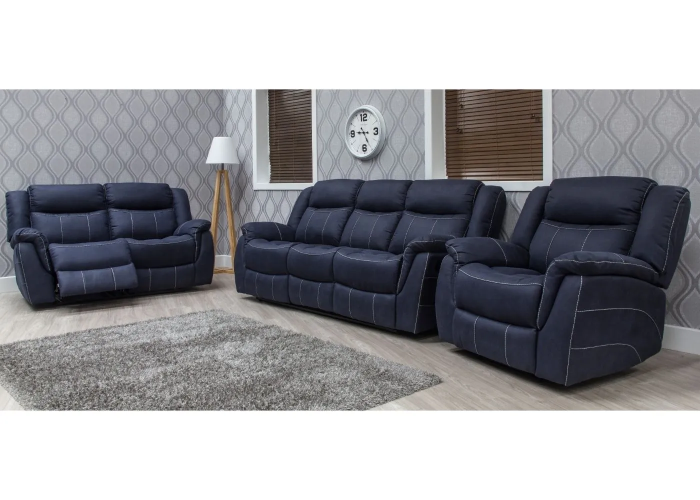 Walton Fabric Fully-Reclining Sofa Range by Sofa House