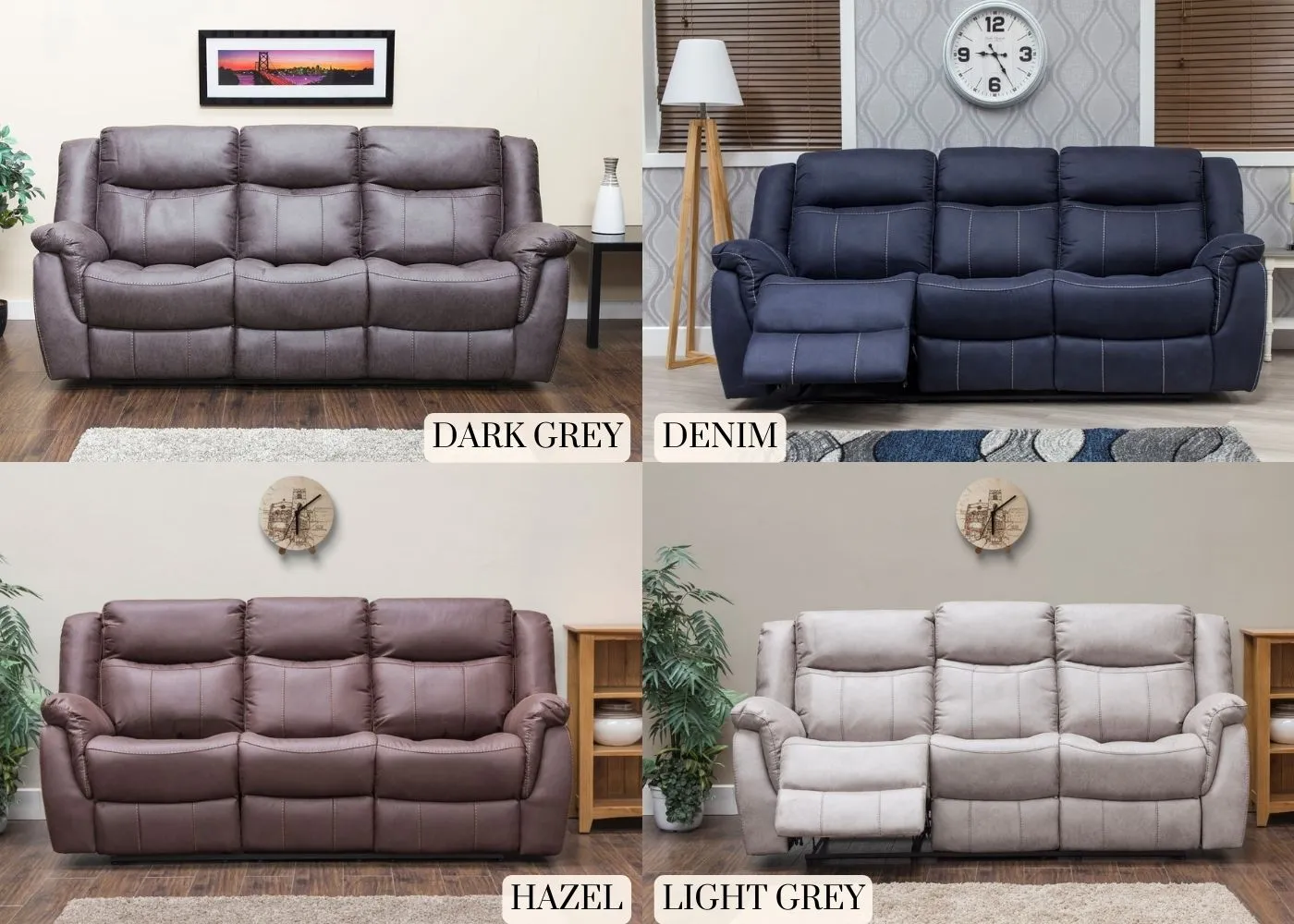 Walton Fabric Fully-Reclining Sofa Range by Sofa House