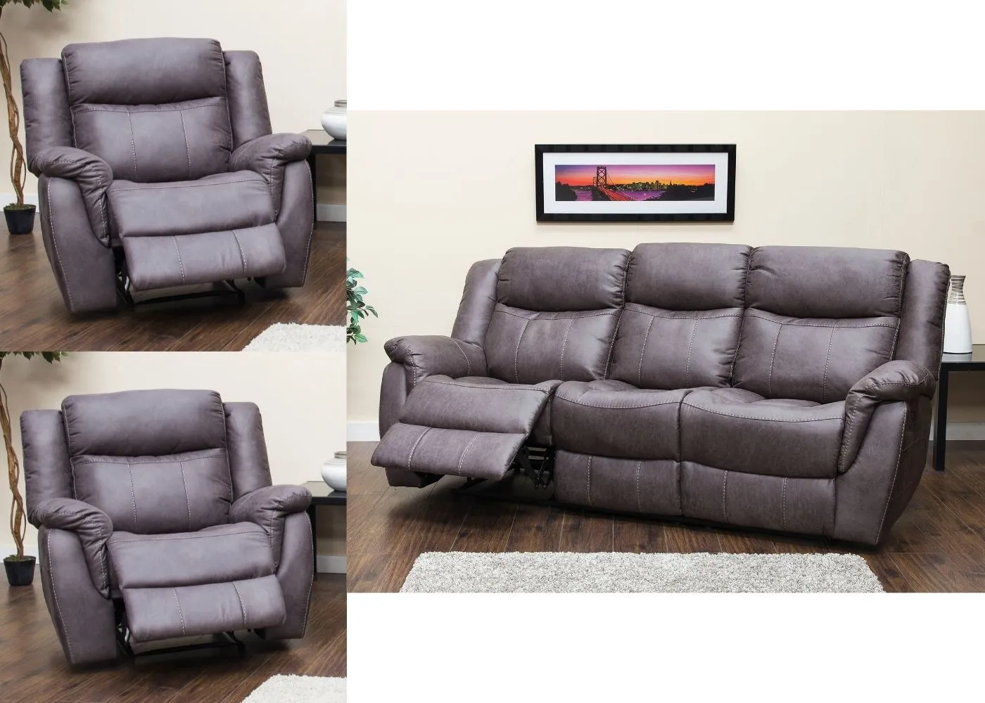 Walton Fabric Fully-Reclining Sofa Range by Sofa House