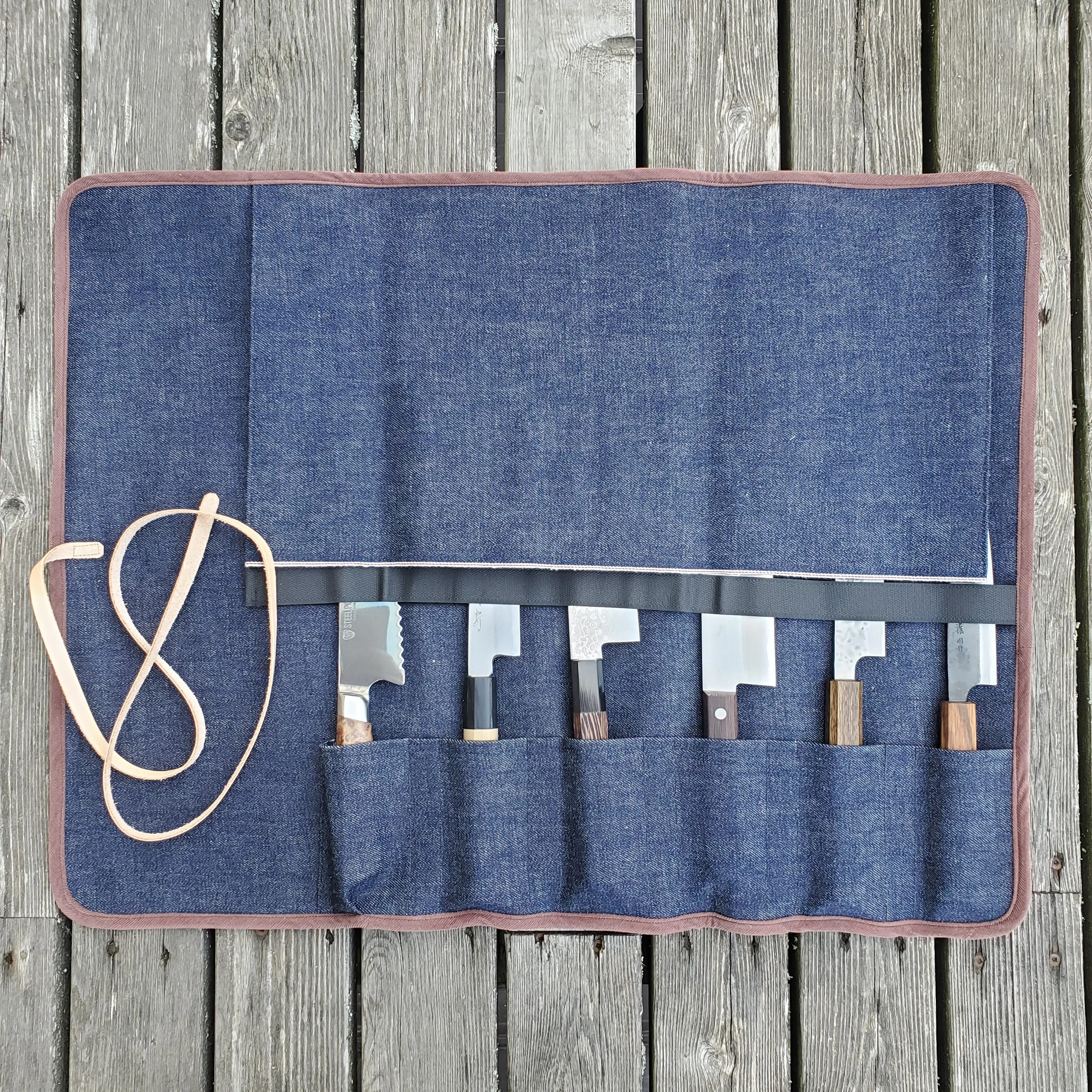 West Japan Tools - Knife Roll - Denim