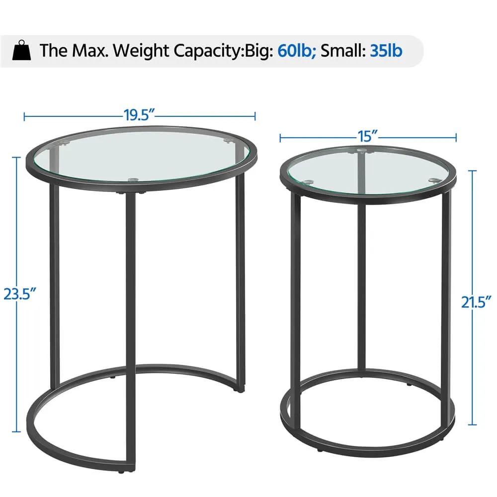 Yaheetech Nesting Side Tables