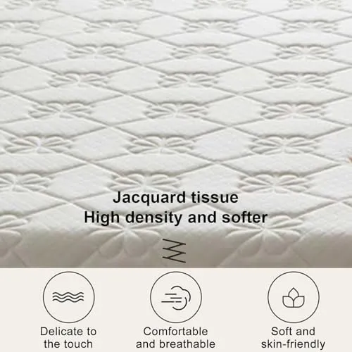 ZFHTAO Japanese Futon Floor Mattress Foldable Tatami Mattress, Roll Up Mattress Tatami Mat, Sleeping Pad for House Guest, Camping, Travel Twin Full Queen, White-Twin